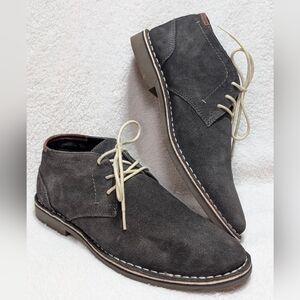 Kenneth Cole REACTION Men's 11.5 Desert Sun Chukka Boot Charcoal Gray Suede